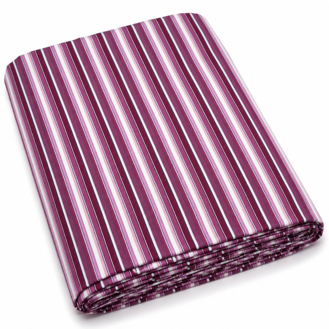 Multicolor Vertical Stripe Soft Satin Fabric